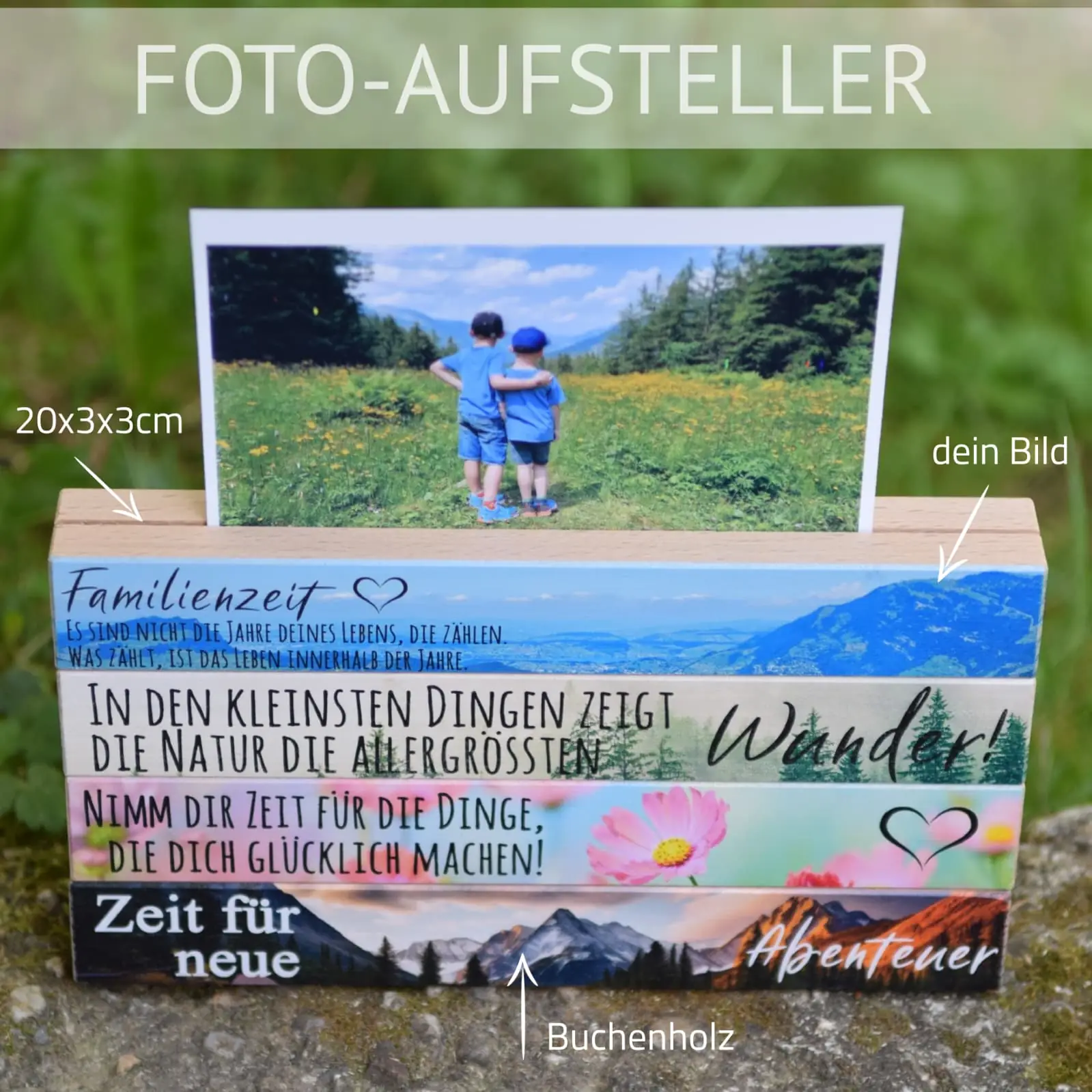 Fotoaufsteller Buchenholz